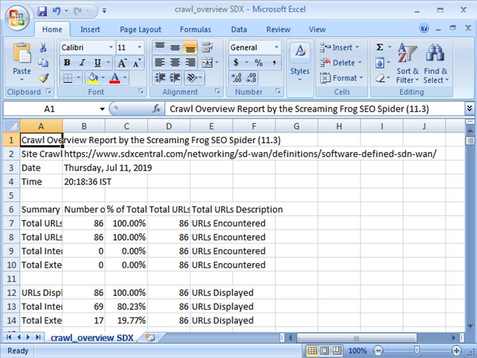 CSV File to Excel - Step 7