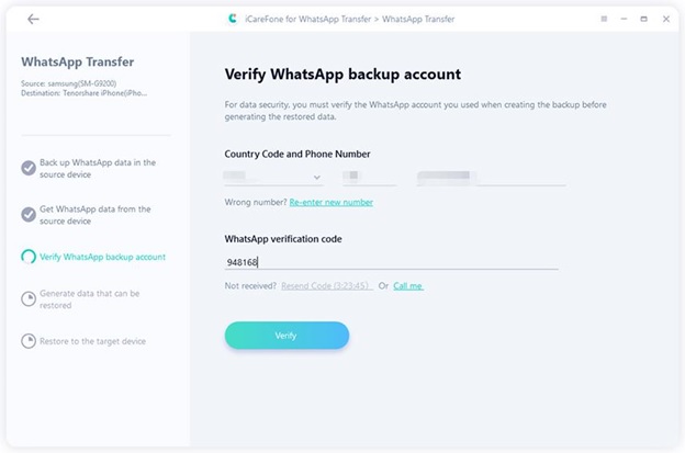 Step 3: Verify Your WhatsApp Account 